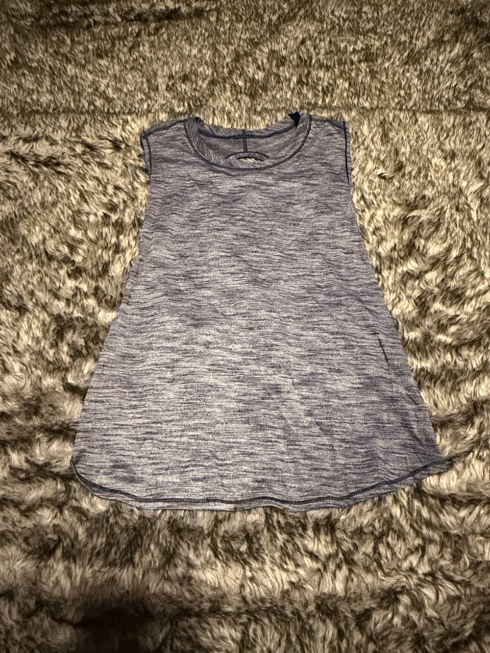 lululemon athletica Heathered Navy Sleeveless Crop Tank